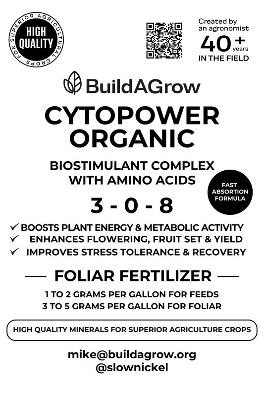 Build A Grow Bio Stimulant Ascophyllum nodosum and Organic 2.5 N - 0 P- 6 K